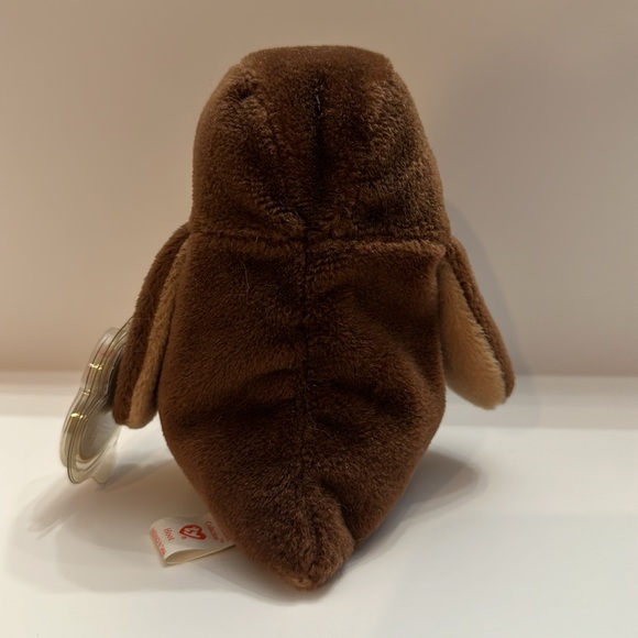 TY Beanie Baby HOOT THE OWL, 1995, With Tag Errors PVC - Picture 4 of 8